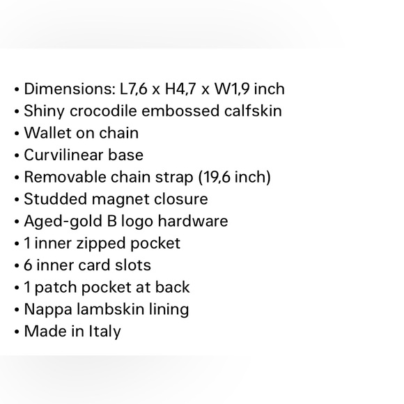 Balenciaga wallet on chain black croc - Picture 7 of 10